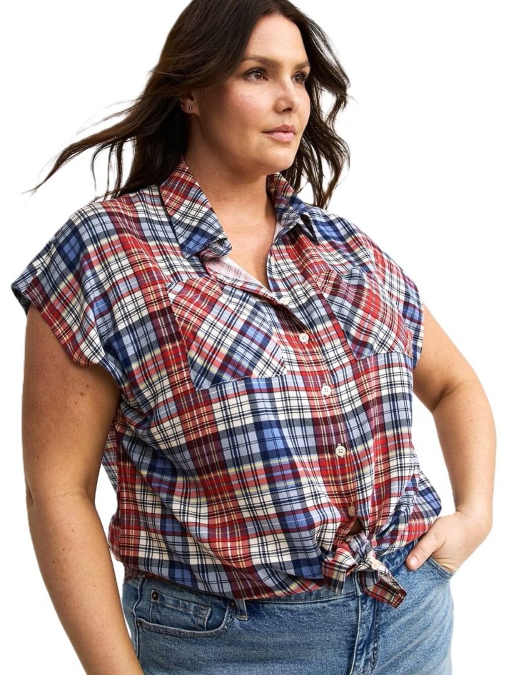 TORRID Challis Dolman Button-Up Shirt. Plus Size 3